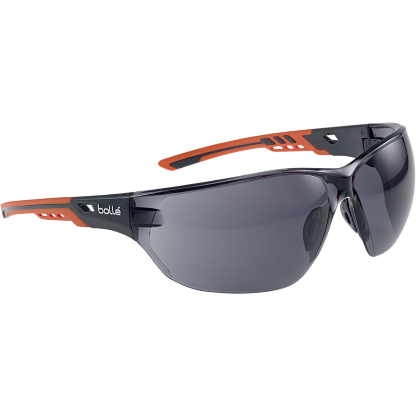 Bollé Safety  Ness+ Smoke Lens Safety Glasses - With Platinum Coating, Anti-Scratch & Anti-Fog, CSA Tested , 10 Pairs per Box