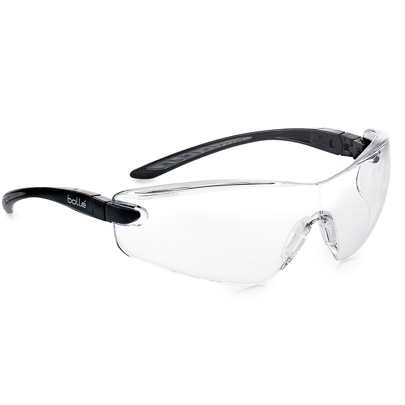 Bollé Safety Cobra Clear Safety Glasses - With HD Hydrophobic Coating, Anti-Reflective & Anti-Scratch, CSA Certified, 10 Pairs/Box