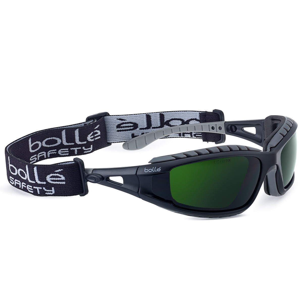 Bolle Tracker Sport Sicherheit Brille mit Gelbe Linsen Riemen und Waffen 