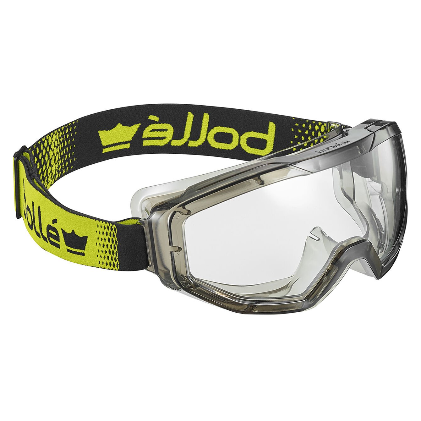 Bollé Safety Globe Vented Safety Glasses - Ventilation, Clear Lens with Platinum Lite Coating, Anti-Scratch & Anti-Fog, CSA Tested, 5 Pairs/Box
