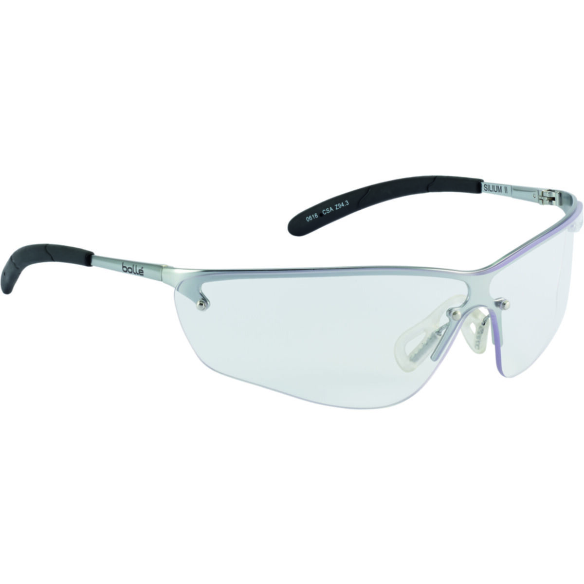 Tpe Semi-Ri Bollé Safety 253-Sm-40073 Silium Safety Eyewear With Silver Metal 